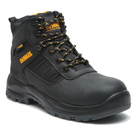 This is an image of DeWalt - Black Waterproof Safety Boot Douglas 10 available to order from T.H Wiggans Architectural Ironmongery in Kendal, quick delivery and discounted prices.