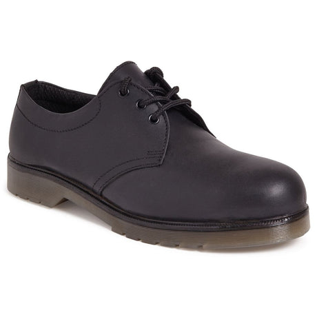 This is an image of Sterling Steel - Black Air Cushion Safety Shoe SS100 6 available to order from T.H Wiggans Architectural Ironmongery in Kendal, quick delivery and discounted prices.