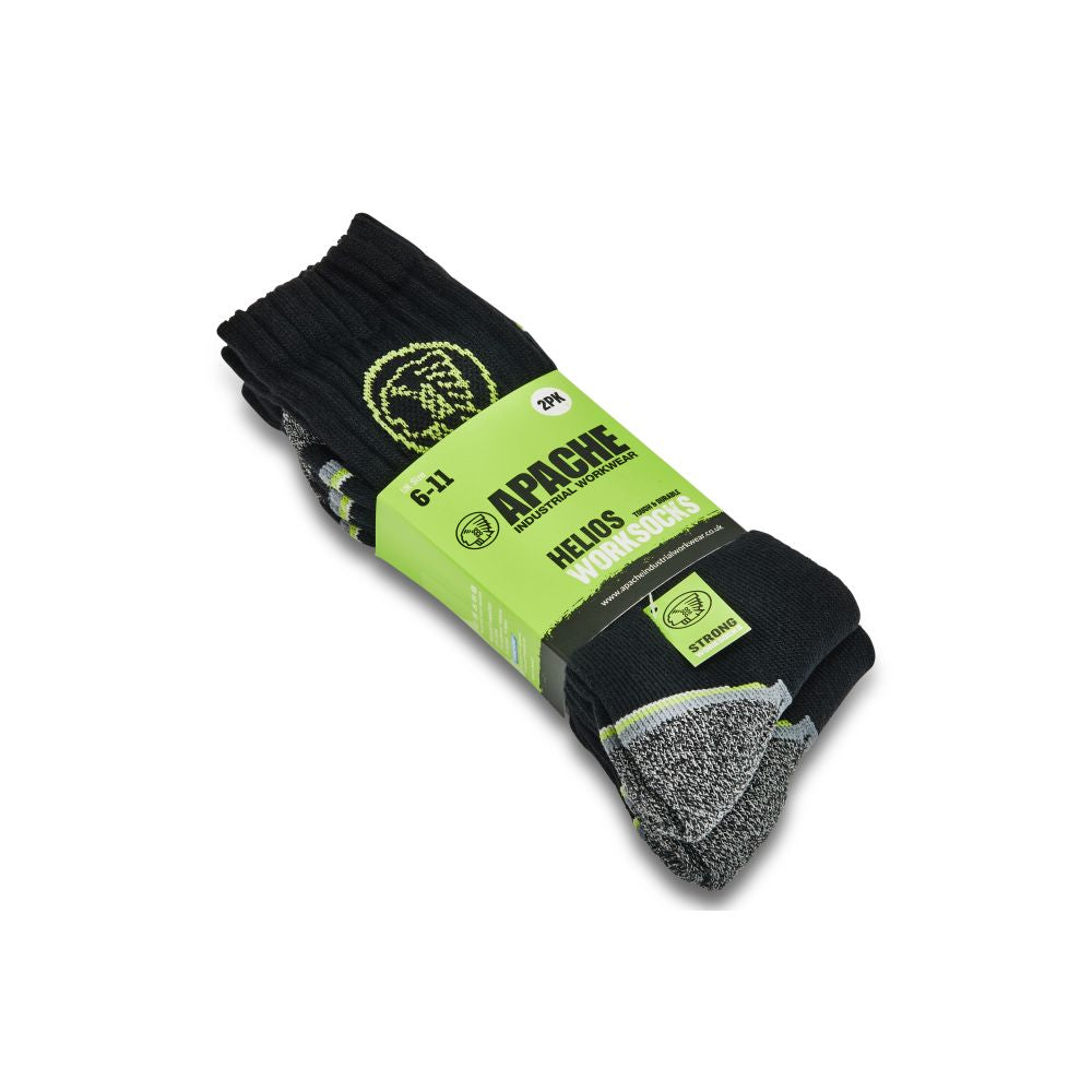 This is an image of Apache - 2 pair pack work sock Helios Sock 2PP available to order from T.H Wiggans Architectural Ironmongery in Kendal, quick delivery and discounted prices.