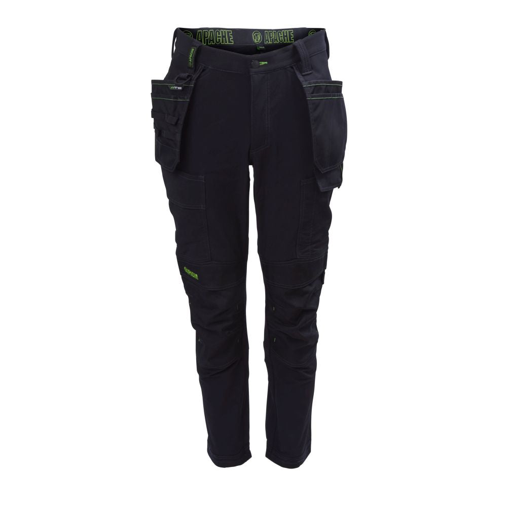 This is an image of Apache - 4 way stretch trouser Calgary Stretch Trouser Black L33W42 available to order from T.H Wiggans Architectural Ironmongery in Kendal, quick delivery and discounted prices.
