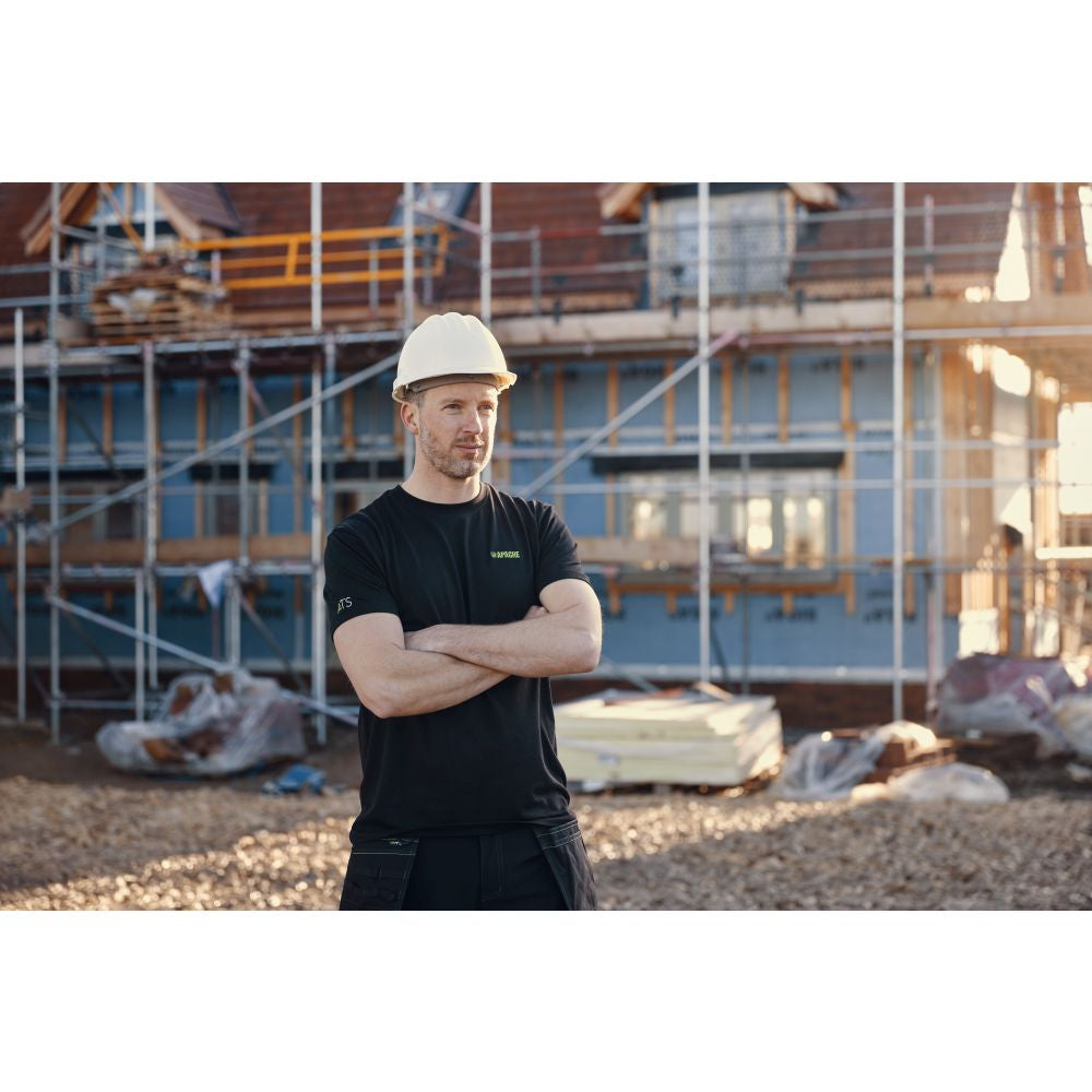 This is an image of Apache - Black T-Shirt Delta T Shirt XL available to order from T.H Wiggans Architectural Ironmongery in Kendal, quick delivery and discounted prices.