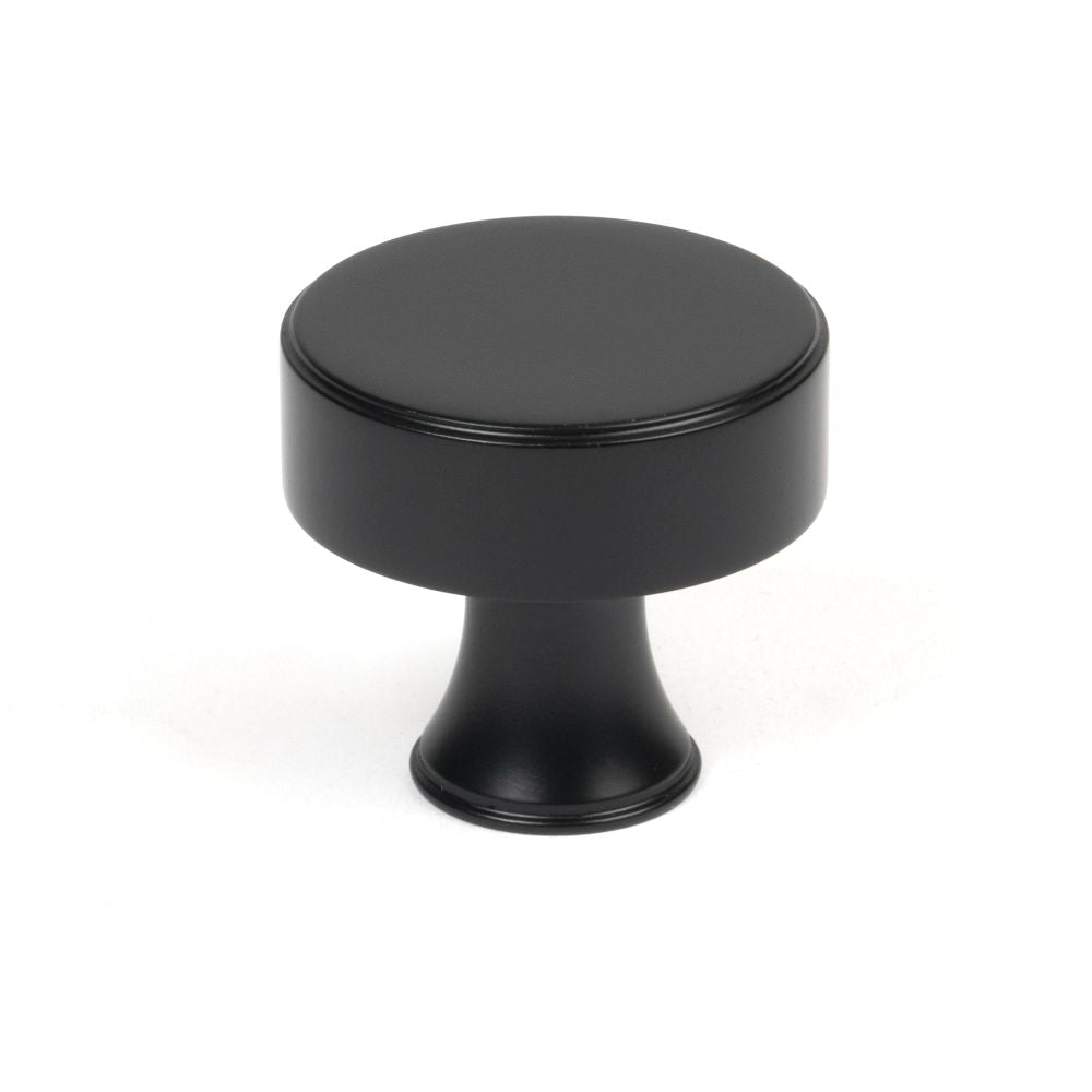 This is an image showing From The Anvil - Matt Black Scully Cabinet Knob - 38mm available from T.H Wiggans Architectural Ironmongery in Kendal, quick delivery and discounted prices