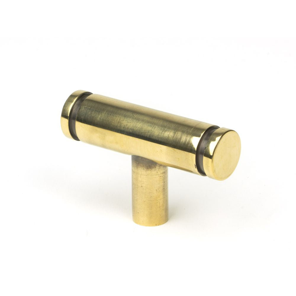 This is an image showing From The Anvil - Aged Brass Kelso T-Bar available from T.H Wiggans Architectural Ironmongery in Kendal, quick delivery and discounted prices