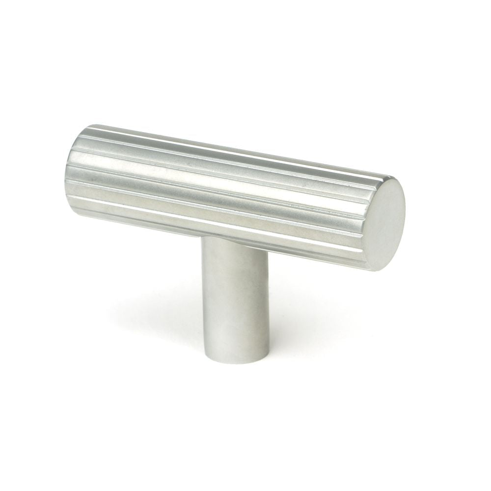This is an image showing From The Anvil - Satin Chrome Judd T-Bar available from T.H Wiggans Architectural Ironmongery in Kendal, quick delivery and discounted prices