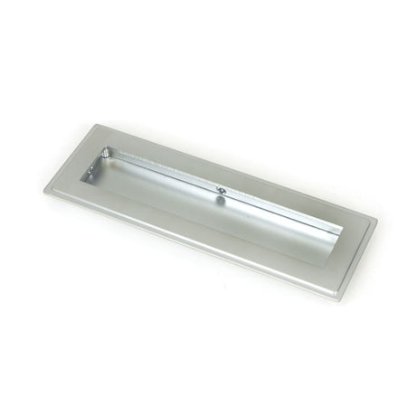 This is an image of From The Anvil - Satin Chrome 175mm Art Deco Rectangular Pull available to order from T.H Wiggans Architectural Ironmongery in Kendal, quick delivery and discounted prices.