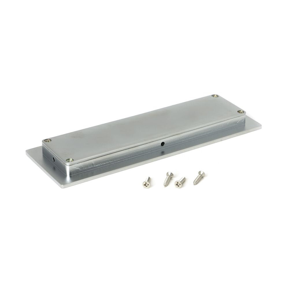 This is an image showing From The Anvil - Satin Chrome 175mm Plain Rectangular Pull available from trade door handles, quick delivery and discounted prices
