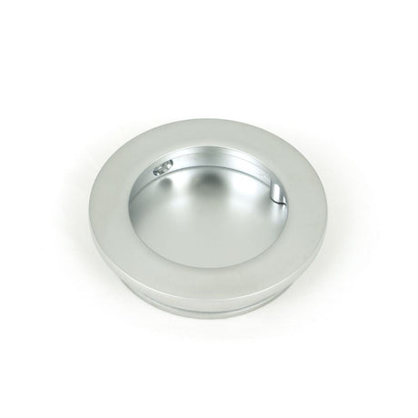 This is an image of From The Anvil - Satin Chrome 60mm Plain Round Pull available to order from T.H Wiggans Architectural Ironmongery in Kendal, quick delivery and discounted prices.