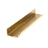 This is an image showing From The Anvil - Polished Brass 200mm Moore Edge Pull available from trade door handles, quick delivery and discounted prices