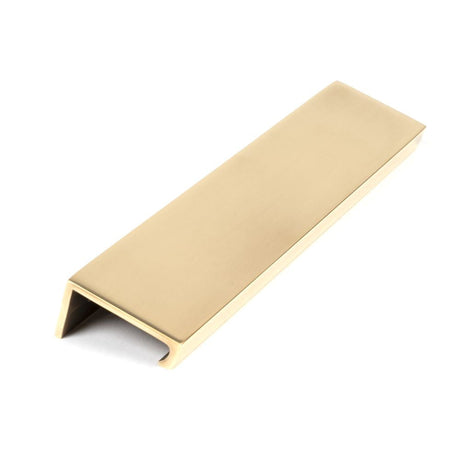 This is an image showing From The Anvil - Aged Brass 200mm Plain Edge Pull available from T.H Wiggans Architectural Ironmongery in Kendal, quick delivery and discounted prices
