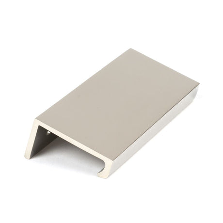 This is an image showing From The Anvil - Polished Nickel 100mm Plain Edge Pull available from T.H Wiggans Architectural Ironmongery in Kendal, quick delivery and discounted prices