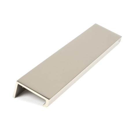This is an image showing From The Anvil - Polished Nickel 200mm Plain Edge Pull available from T.H Wiggans Architectural Ironmongery in Kendal, quick delivery and discounted prices