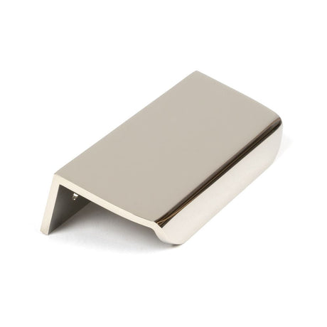 This is an image showing From The Anvil - Polished Nickel 100mm Moore Edge Pull available from T.H Wiggans Architectural Ironmongery in Kendal, quick delivery and discounted prices