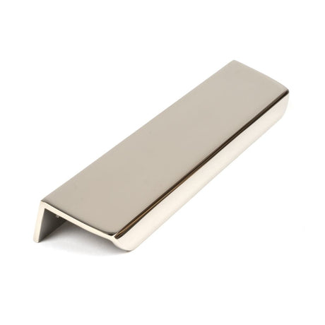 This is an image showing From The Anvil - Polished Nickel 200mm Moore Edge Pull available from T.H Wiggans Architectural Ironmongery in Kendal, quick delivery and discounted prices