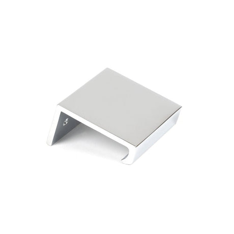 This is an image showing From The Anvil - Polished Chrome 50mm Plain Edge Pull available from T.H Wiggans Architectural Ironmongery in Kendal, quick delivery and discounted prices