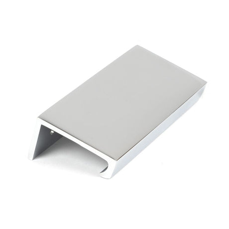 This is an image showing From The Anvil - Polished Chrome 100mm Plain Edge Pull available from T.H Wiggans Architectural Ironmongery in Kendal, quick delivery and discounted prices