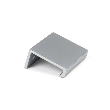 This is an image showing From The Anvil - Satin Chrome 50mm Plain Edge Pull available from T.H Wiggans Architectural Ironmongery in Kendal, quick delivery and discounted prices