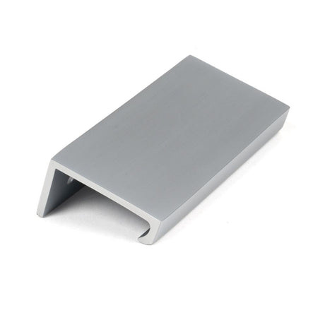 This is an image showing From The Anvil - Satin Chrome 100mm Plain Edge Pull available from T.H Wiggans Architectural Ironmongery in Kendal, quick delivery and discounted prices