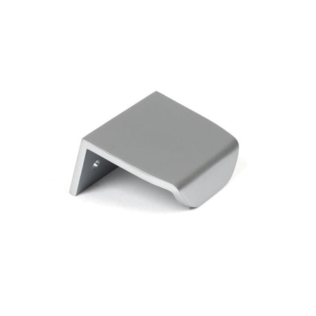 This is an image showing From The Anvil - Satin Chrome 50mm Moore Edge Pull available from T.H Wiggans Architectural Ironmongery in Kendal, quick delivery and discounted prices