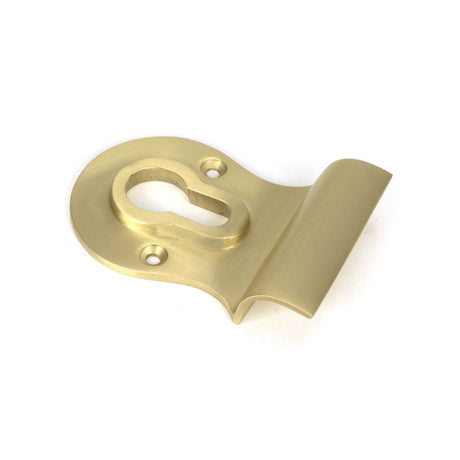 This is an image of From The Anvil - Satin Brass Euro Door Pull available to order from T.H Wiggans Architectural Ironmongery in Kendal, quick delivery and discounted prices.