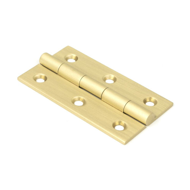 This is an image showing From The Anvil - Satin Brass 2.5" Butt Hinge (pair) available from T.H Wiggans Architectural Ironmongery in Kendal, quick delivery and discounted prices