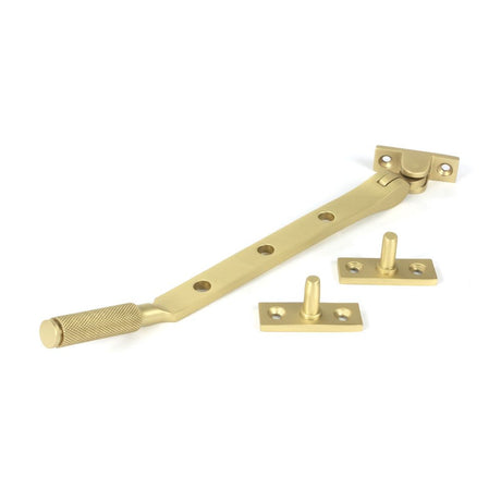 This is an image showing From The Anvil - Satin Brass 8" Brompton Stay available from T.H Wiggans Architectural Ironmongery in Kendal, quick delivery and discounted prices