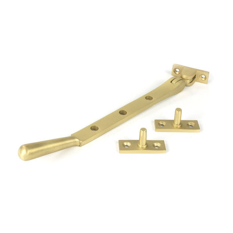 This is an image showing From The Anvil - Satin Brass 8" Newbury Stay available from T.H Wiggans Architectural Ironmongery in Kendal, quick delivery and discounted prices