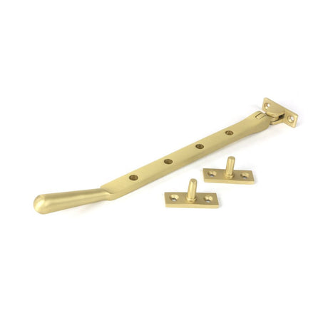 This is an image showing From The Anvil - Satin Brass 10" Newbury Stay available from T.H Wiggans Architectural Ironmongery in Kendal, quick delivery and discounted prices