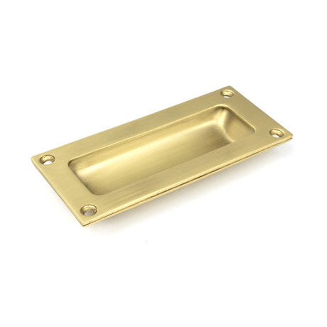 This is an image of From The Anvil - Satin Brass Flush Handle available to order from T.H Wiggans Architectural Ironmongery in Kendal, quick delivery and discounted prices.