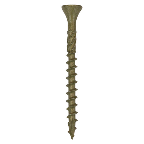 This is an image showing TIMCO C2 Deck-Fix - TX - Countersunk with Ribs - Twin-Cut - Green - 4.5 x 50 - 250 Pieces Box available from T.H Wiggans Ironmongery in Kendal, quick delivery at discounted prices.