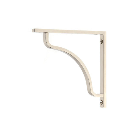 This is an image showing From The Anvil - Polished Nickel Abingdon Shelf Bracket (150mm x 150mm) available from T.H Wiggans Architectural Ironmongery in Kendal, quick delivery and discounted prices