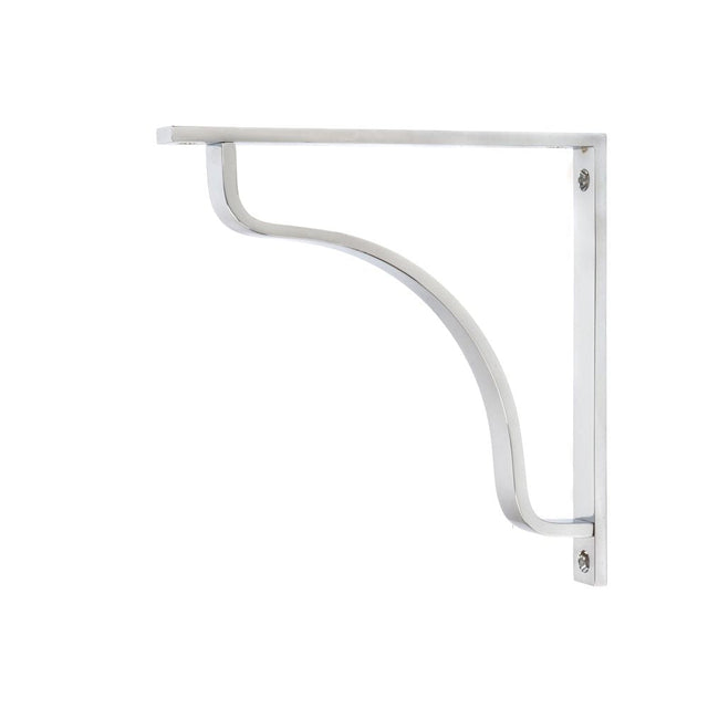 This is an image showing From The Anvil - Polished Chrome Abingdon Shelf Bracket (200mm x 200mm) available from T.H Wiggans Architectural Ironmongery in Kendal, quick delivery and discounted prices