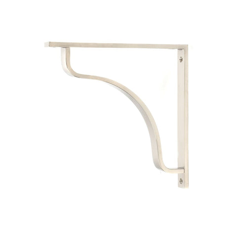 This is an image showing From The Anvil - Polished Nickel Abingdon Shelf Bracket (200mm x 200mm) available from T.H Wiggans Architectural Ironmongery in Kendal, quick delivery and discounted prices