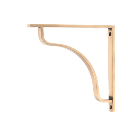 This is an image showing From The Anvil - Polished Bronze Abingdon Shelf Bracket (200mm x 200mm) available from T.H Wiggans Architectural Ironmongery in Kendal, quick delivery and discounted prices