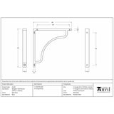 This is an image showing From The Anvil - Matt Black Abingdon Shelf Bracket (200mm x 200mm) available from trade door handles, quick delivery and discounted prices
