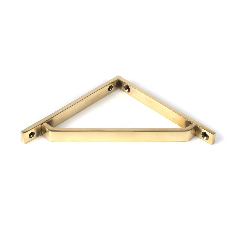 This is an image showing From The Anvil - Aged Brass Barton Shelf Bracket (150mm x 150mm) available from trade door handles, quick delivery and discounted prices