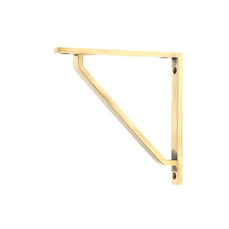 This is an image showing From The Anvil - Aged Brass Barton Shelf Bracket (150mm x 150mm) available from T.H Wiggans Architectural Ironmongery in Kendal, quick delivery and discounted prices