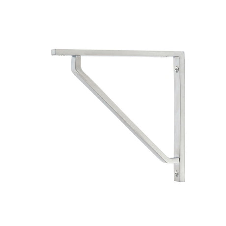 This is an image showing From The Anvil - Satin Chrome Barton Shelf Bracket (150mm x 150mm) available from T.H Wiggans Architectural Ironmongery in Kendal, quick delivery and discounted prices