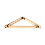 This is an image showing From The Anvil - Polished Bronze Barton Shelf Bracket (150mm x 150mm) available from trade door handles, quick delivery and discounted prices