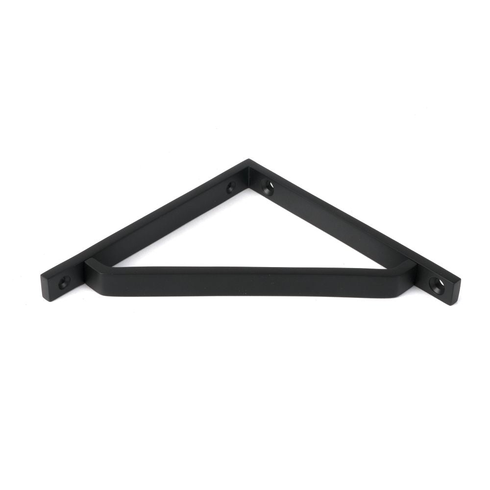 This is an image showing From The Anvil - Matt Black Barton Shelf Bracket (150mm x 150mm) available from trade door handles, quick delivery and discounted prices