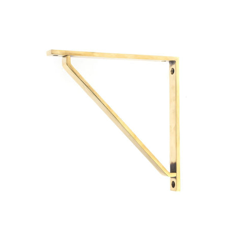 This is an image showing From The Anvil - Aged Brass Barton Shelf Bracket (200mm x 200mm) available from T.H Wiggans Architectural Ironmongery in Kendal, quick delivery and discounted prices