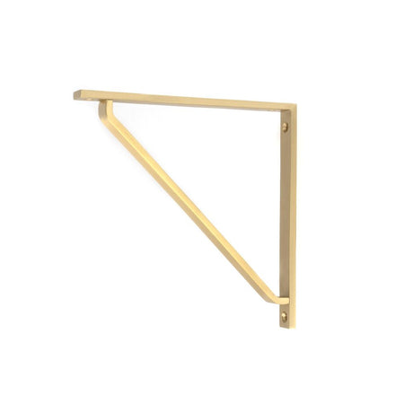This is an image showing From The Anvil - Satin Brass Barton Shelf Bracket (200mm x 200mm) available from T.H Wiggans Architectural Ironmongery in Kendal, quick delivery and discounted prices