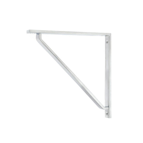 This is an image showing From The Anvil - Satin Chrome Barton Shelf Bracket (200mm x 200mm) available from T.H Wiggans Architectural Ironmongery in Kendal, quick delivery and discounted prices