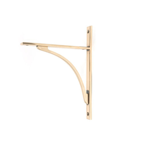 This is an image showing From The Anvil - Polished Bronze Apperley Shelf Bracket (260mm x 200mm) available from T.H Wiggans Architectural Ironmongery in Kendal, quick delivery and discounted prices