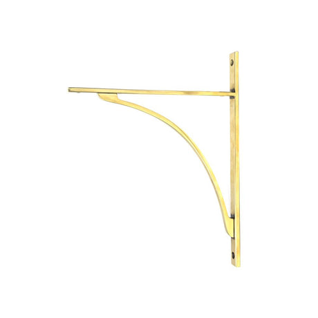 This is an image showing From The Anvil - Aged Brass Apperley Shelf Bracket (314mm x 250mm) available from T.H Wiggans Architectural Ironmongery in Kendal, quick delivery and discounted prices