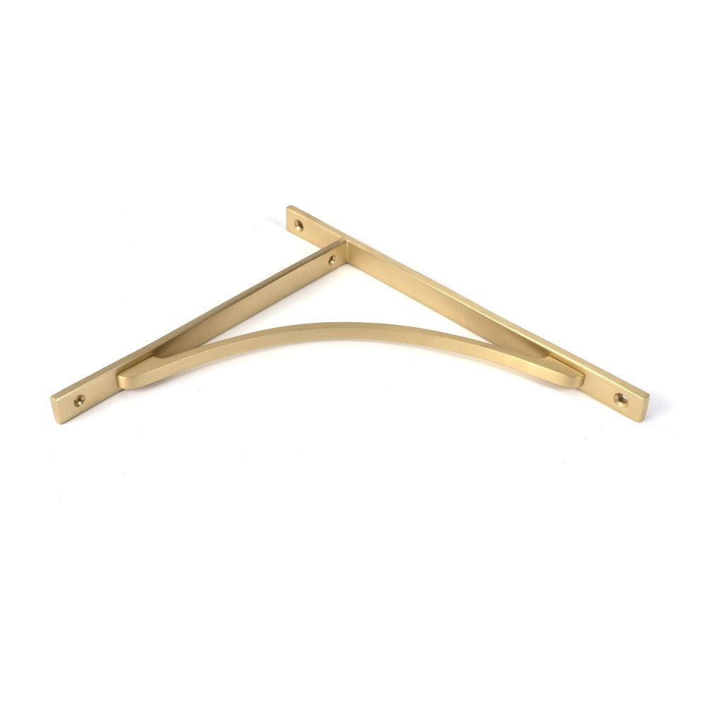 This is an image showing From The Anvil - Satin Brass Apperley Shelf Bracket (314mm x 250mm) available from trade door handles, quick delivery and discounted prices