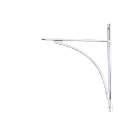 This is an image showing From The Anvil - Polished Chrome Apperley Shelf Bracket (314mm x 250mm) available from T.H Wiggans Architectural Ironmongery in Kendal, quick delivery and discounted prices