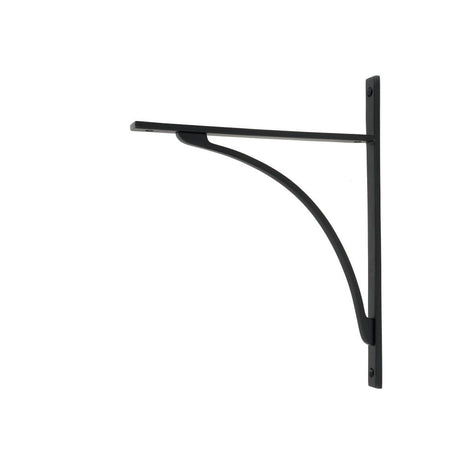 This is an image showing From The Anvil - Matt Black Apperley Shelf Bracket (314mm x 250mm) available from T.H Wiggans Architectural Ironmongery in Kendal, quick delivery and discounted prices