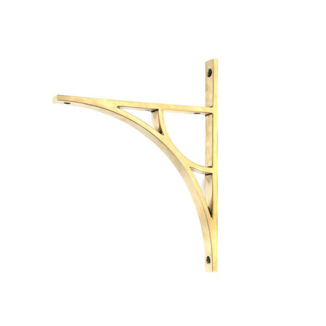 This is an image showing From The Anvil - Aged Brass Tyne Shelf Bracket (260mm x 200mm) available from T.H Wiggans Architectural Ironmongery in Kendal, quick delivery and discounted prices