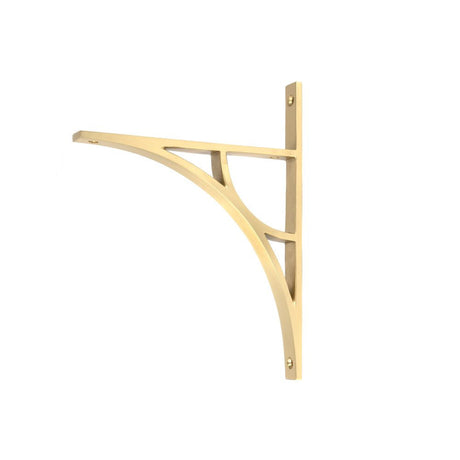 This is an image showing From The Anvil - Satin Brass Tyne Shelf Bracket (260mm x 200mm) available from T.H Wiggans Architectural Ironmongery in Kendal, quick delivery and discounted prices