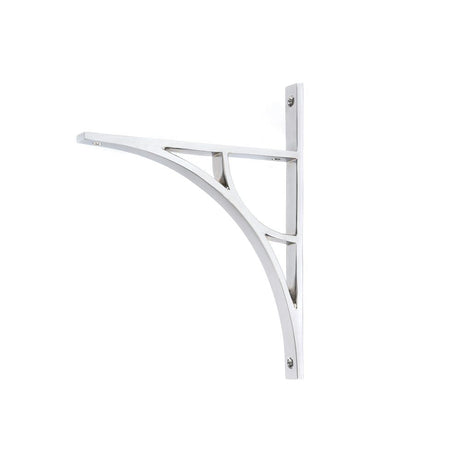 This is an image showing From The Anvil - Polished Chrome Tyne Shelf Bracket (260mm x 200mm) available from T.H Wiggans Architectural Ironmongery in Kendal, quick delivery and discounted prices